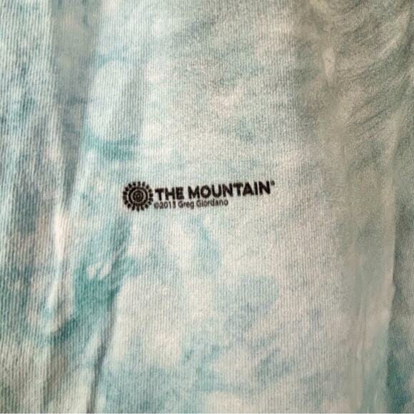Y2K The Mountain Blue Eyed Kitten Face Long Sleeve Tie Dye - Picture 2 of 4